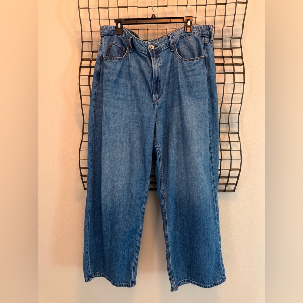 rag & bone Women’s Lori Crop Wide Leg Jeans Mediumwash Size 34 - Picture 4 of 10